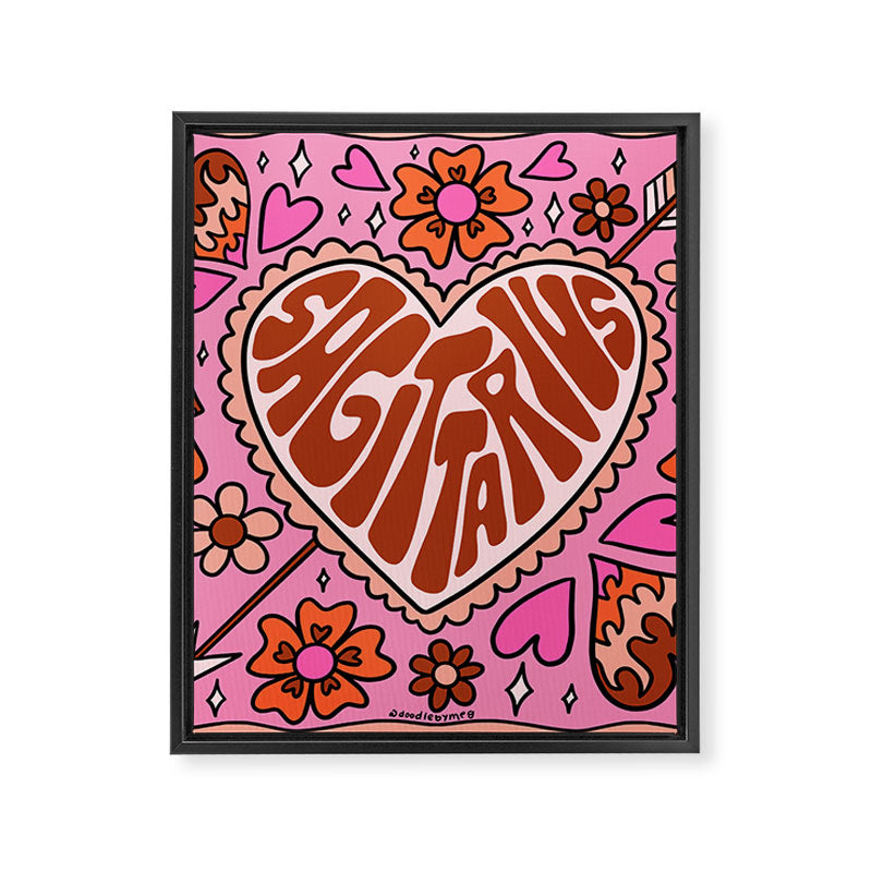 Sagittarius Heart Framed Canvas Print Gallery Image 8