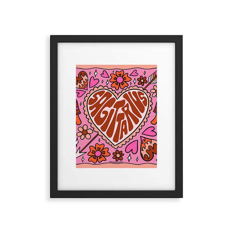 Sagittarius Heart Framed Art Print Gallery Image 6
