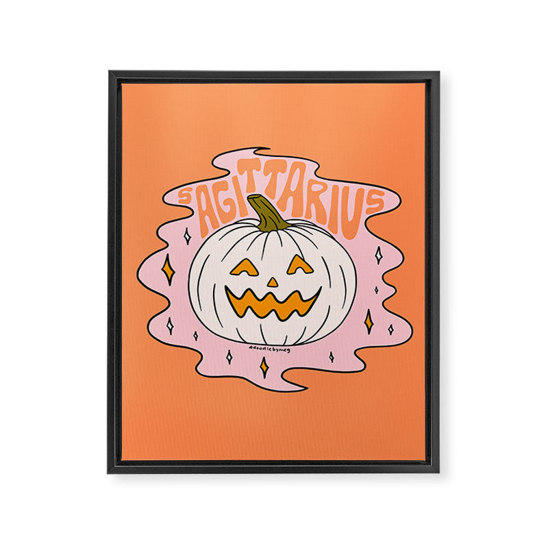 Sagittarius Jack O Lantern Framed Canvas Print Gallery Image 8