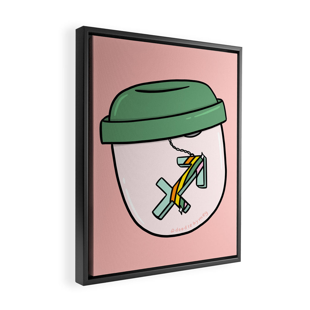 Sagittarius Keychain Framed Canvas Print Gallery Image 2