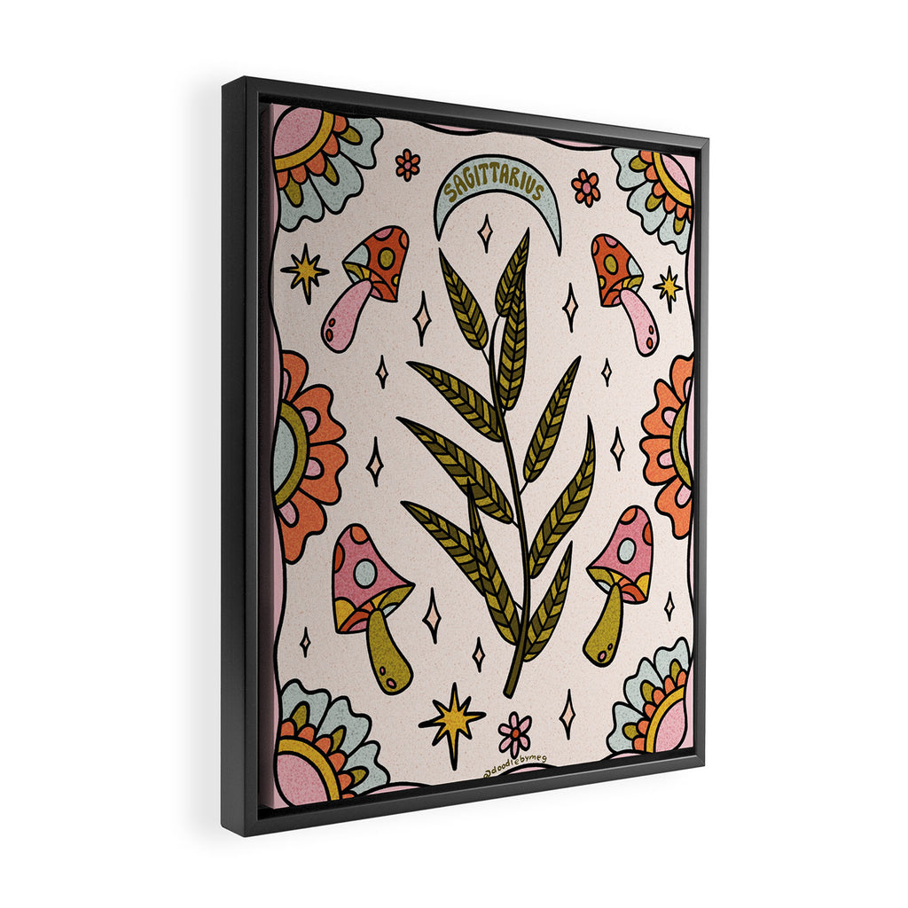 Sagittarius Leaf Framed Canvas Print Gallery Image 2