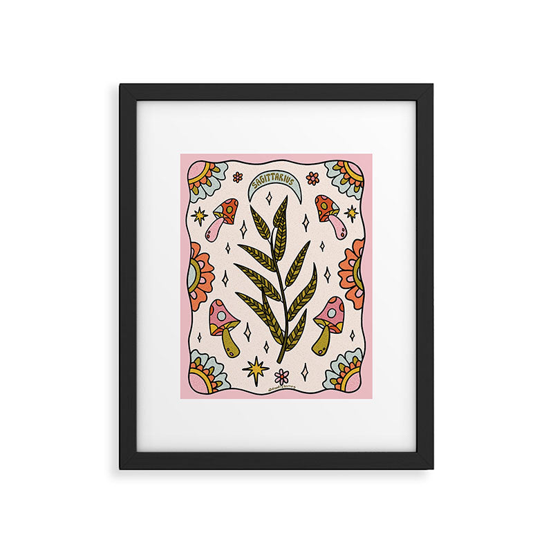 Sagittarius Leaf Framed Art Print Gallery Image 6