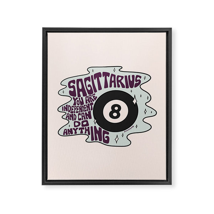 Sagittarius Magic 8 Ball Framed Canvas Print Gallery Image 1