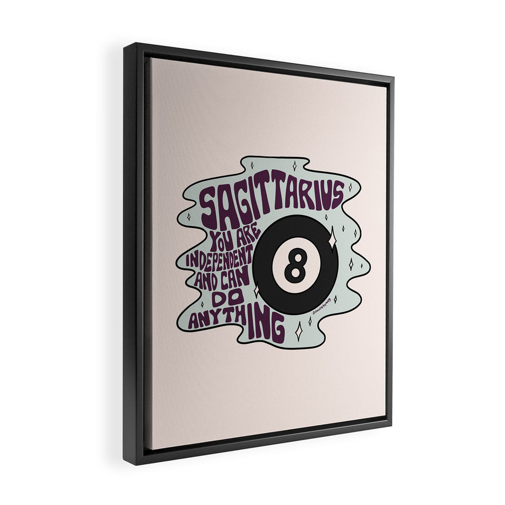 Sagittarius Magic 8 Ball Framed Canvas Print Gallery Image 2