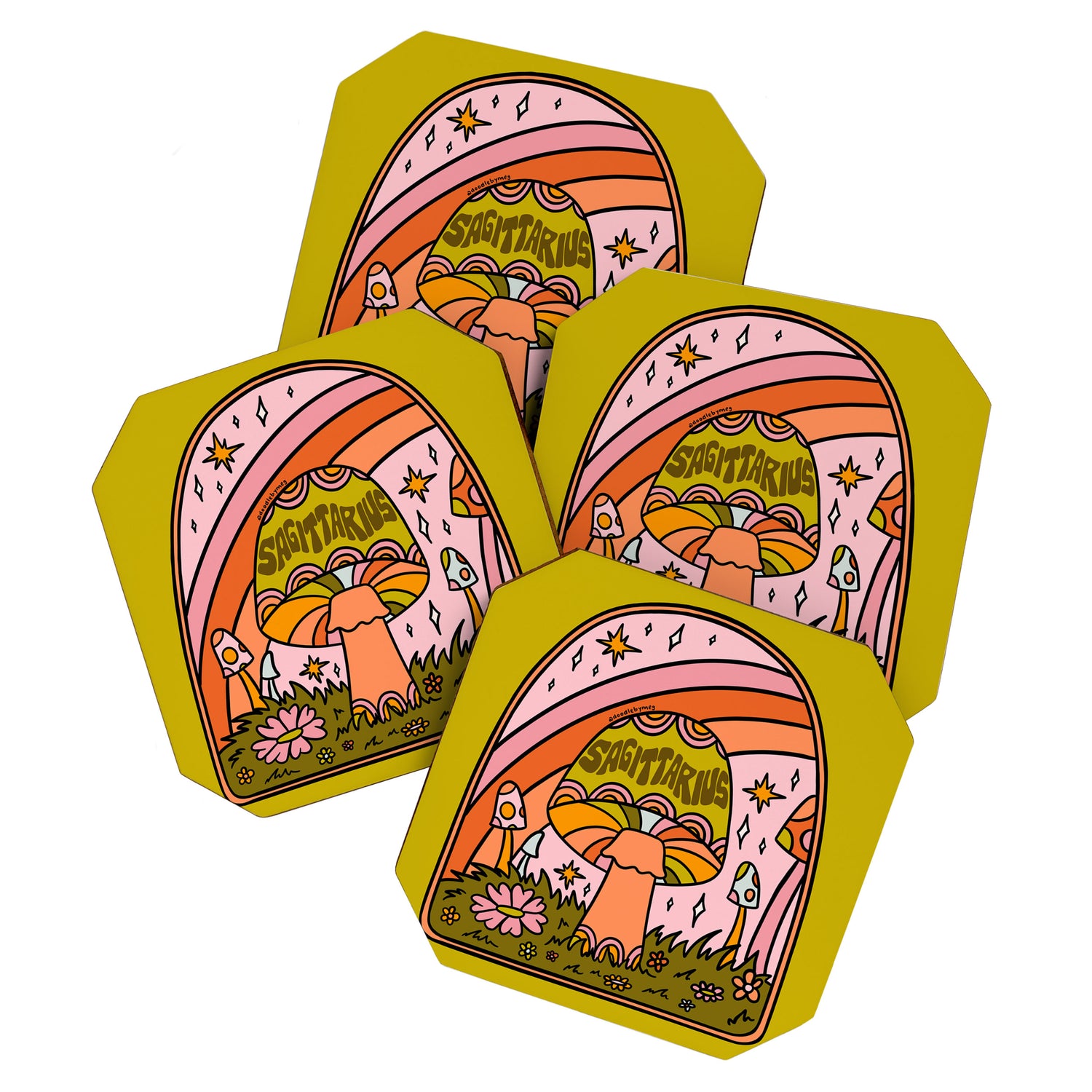 Sagittarius Mushroom Coaster Gallery Image 1