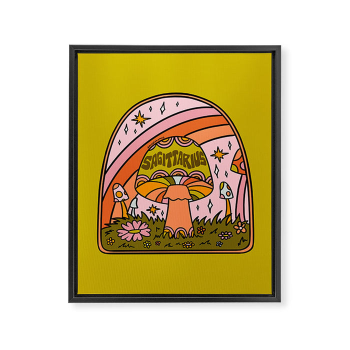 Sagittarius Mushroom Framed Canvas Print Gallery Image 1