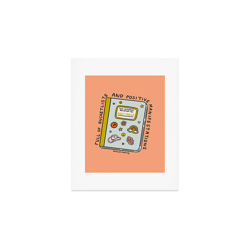 Sagittarius Notebook Art Print Gallery Image 1