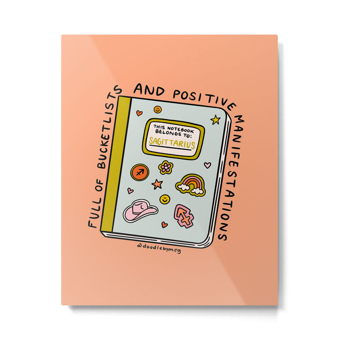 Sagittarius Notebook Metal Print Gallery Image 1