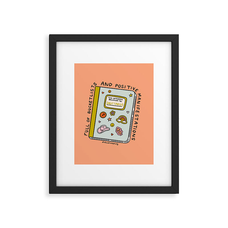 Sagittarius Notebook Framed Art Print Gallery Image 6