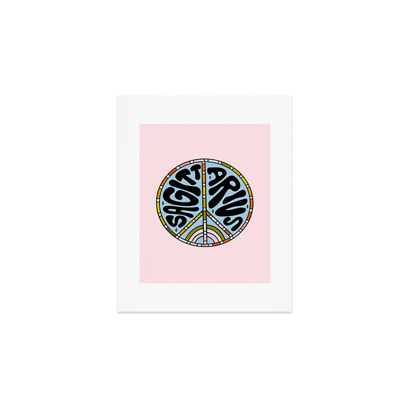 Sagittarius Peace Sign Art Print Gallery Image 1