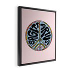 Sagittarius Peace Sign Framed Canvas Print Gallery Image 2