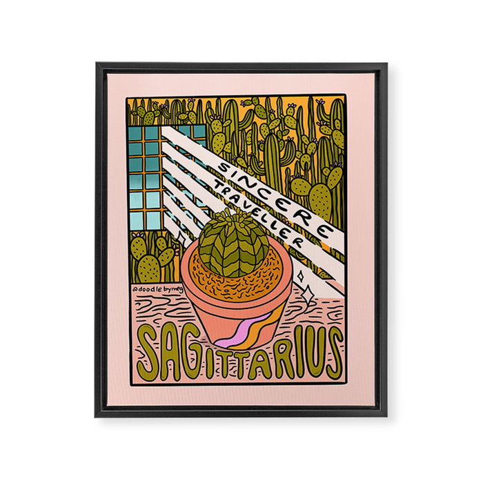 Sagittarius Plant Framed Canvas Print Gallery Image 1