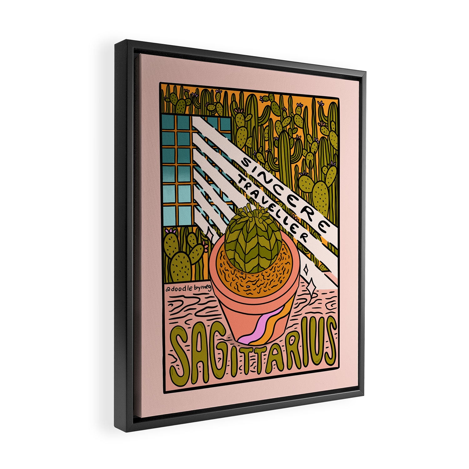 Sagittarius Plant Framed Canvas Print Gallery Image 2