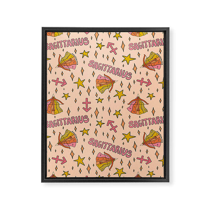 Sagittarius Print Framed Canvas Print Gallery Image 1