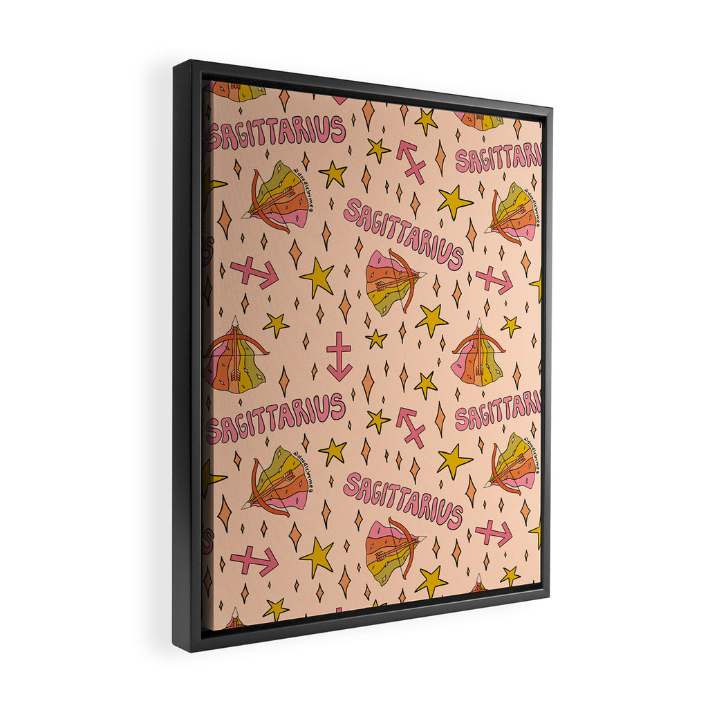 Sagittarius Print Framed Canvas Print Gallery Image 2