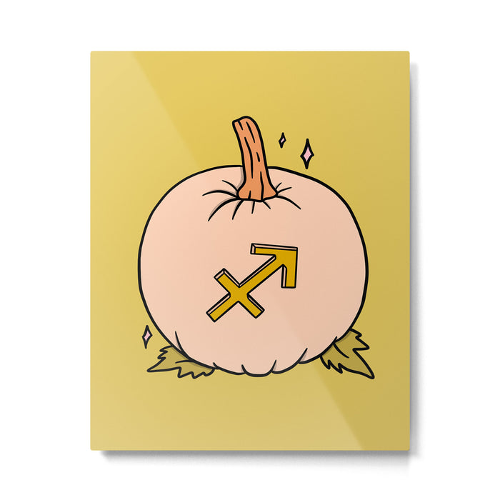 Sagittarius Pumpkin Metal Print Gallery Image 1