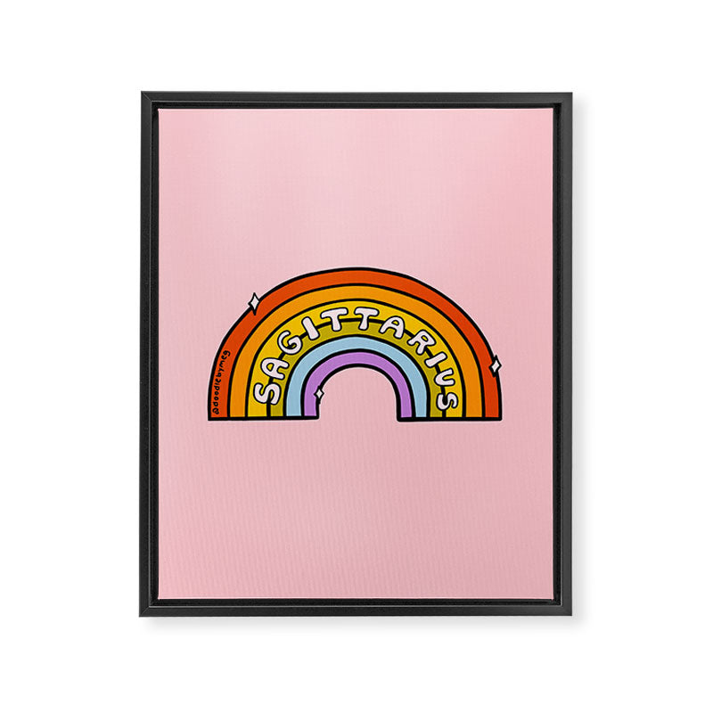Sagittarius Rainbow Framed Canvas Print Gallery Image 8