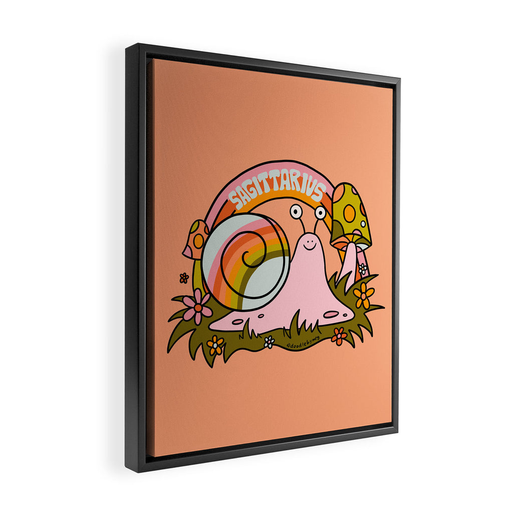 Sagittarius Snail Framed Canvas Print Gallery Image 2