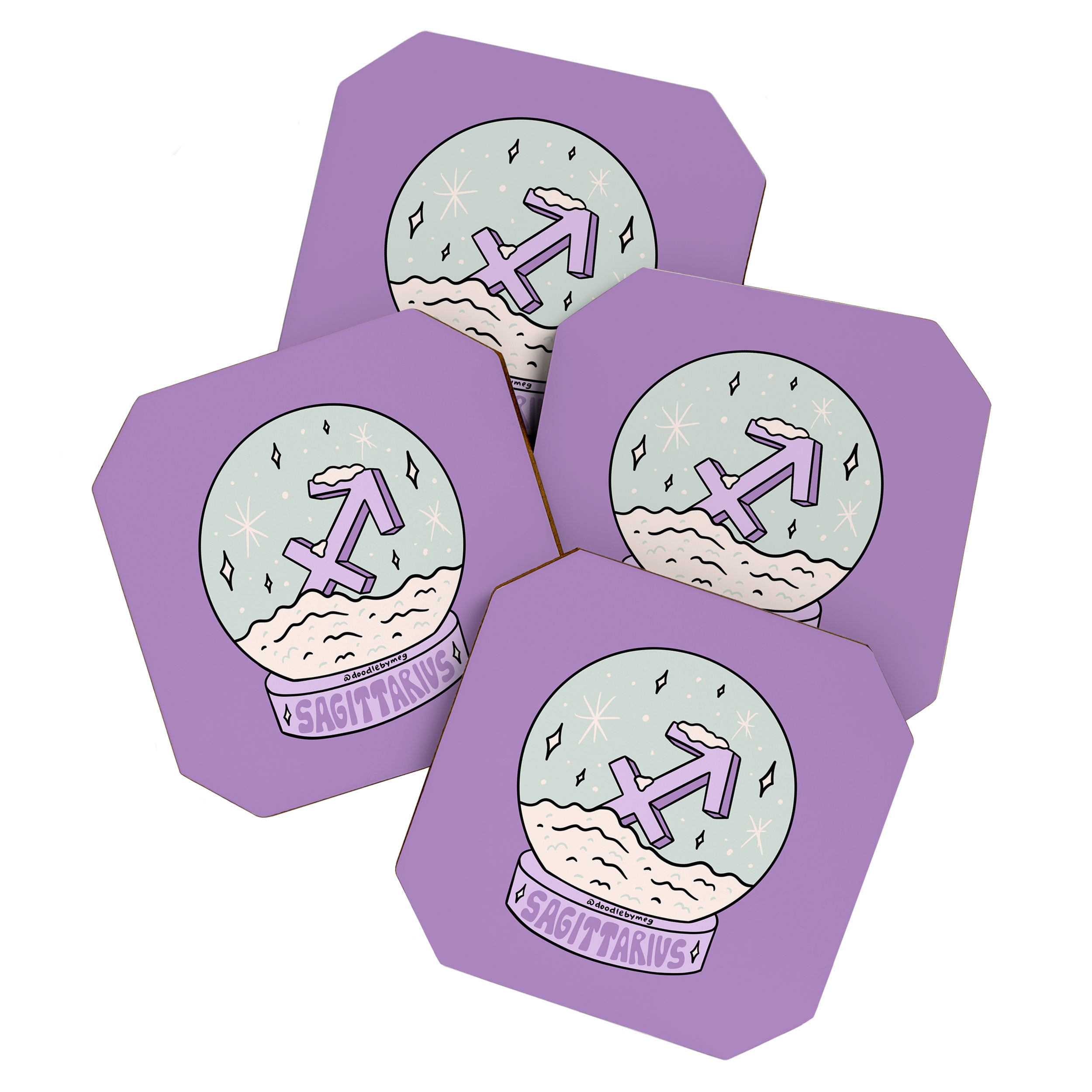Sagittarius Snow Globe Coaster Gallery Image 1