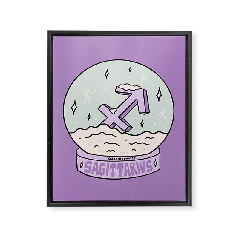 Sagittarius Snow Globe Framed Canvas Print Gallery Image 8