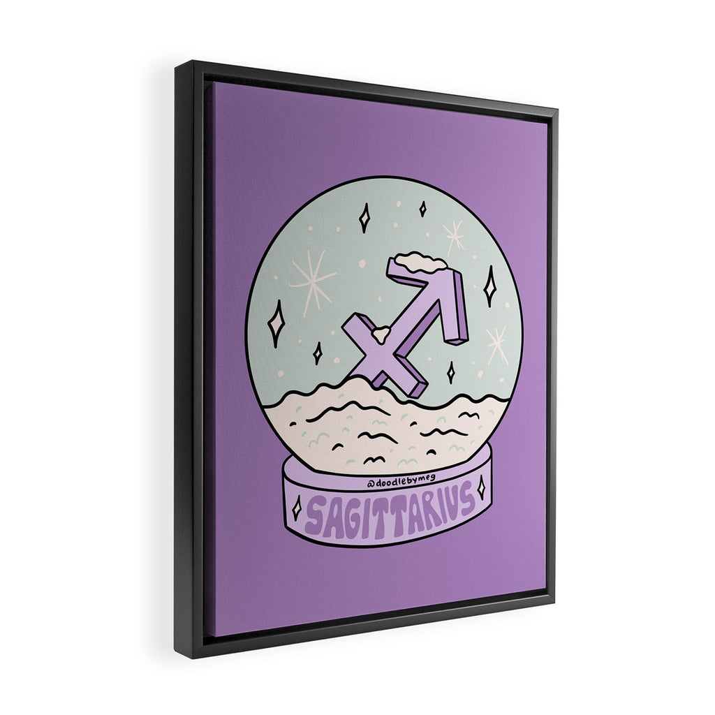 Sagittarius Snow Globe Framed Canvas Print Gallery Image 2