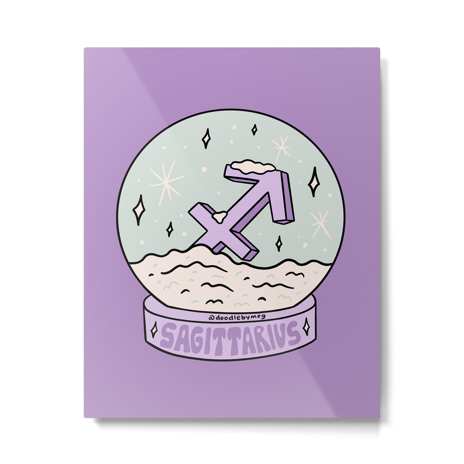 Sagittarius Snow Globe Metal Print Gallery Image 6