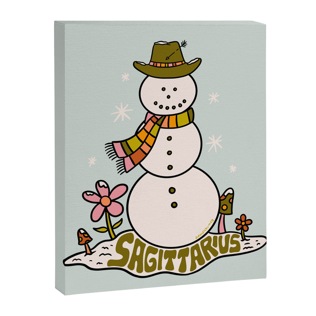 Sagittarius Snowman Canvas Print Gallery Image 8