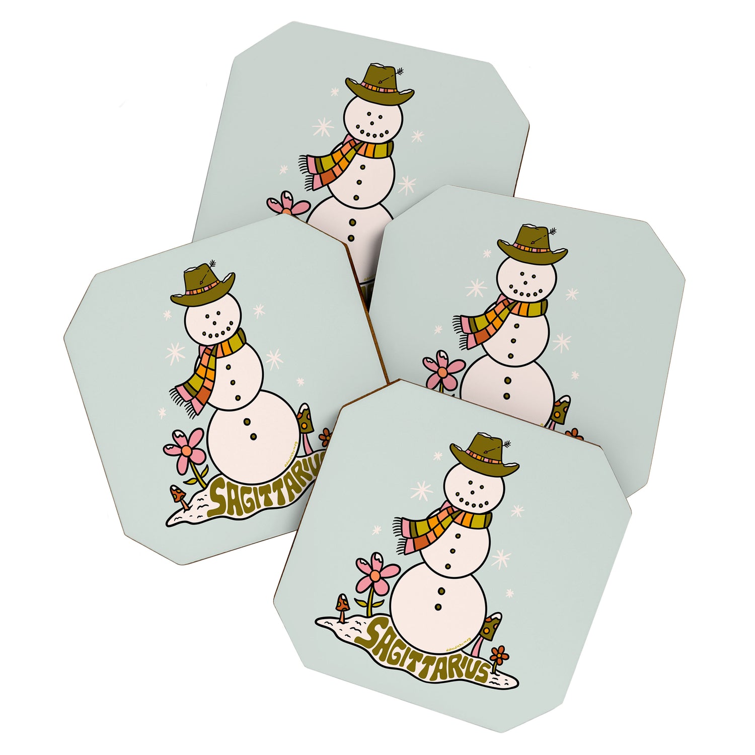 Sagittarius Snowman Coaster Gallery Image 1