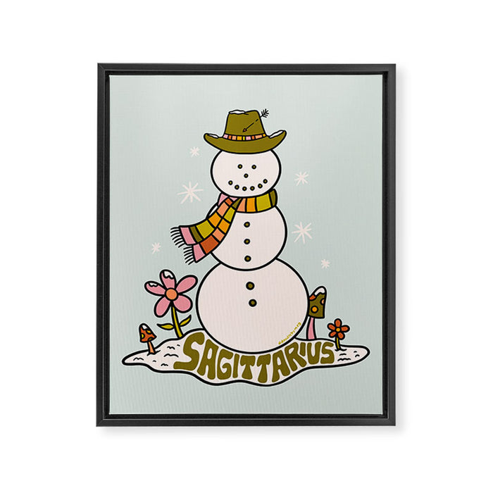 Sagittarius Snowman Framed Canvas Print Gallery Image 1