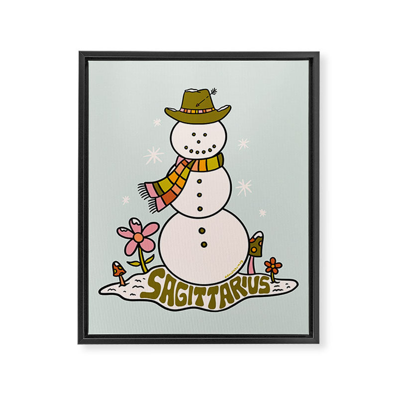 Sagittarius Snowman Framed Canvas Print Gallery Image 8