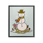 Sagittarius Snowman Framed Canvas Print Gallery Image 8