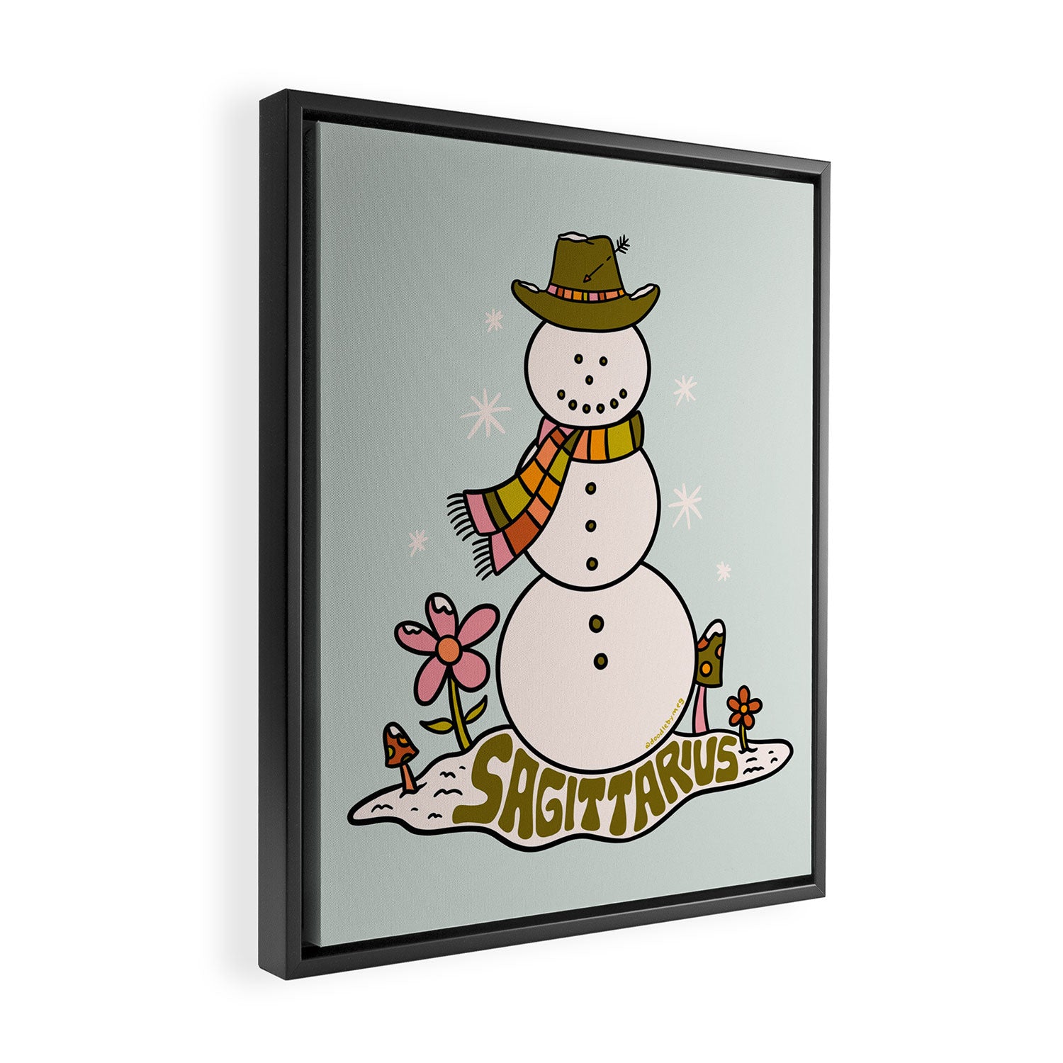 Sagittarius Snowman Framed Canvas Print Gallery Image 2