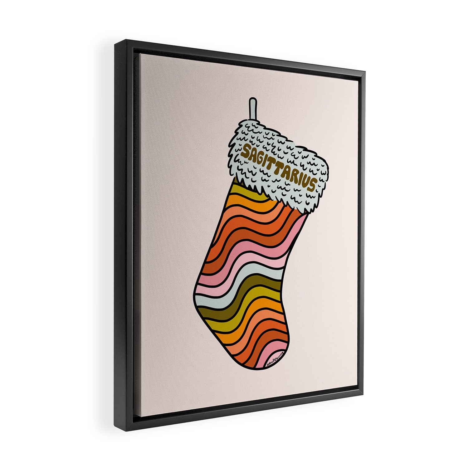 Sagittarius Stocking Framed Canvas Print Gallery Image 2