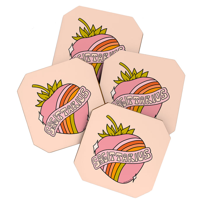 Sagittarius Strawberry Coaster Gallery Image 1