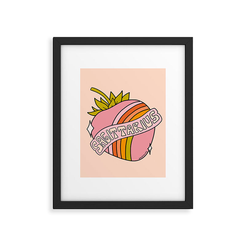 Sagittarius Strawberry Framed Art Print Gallery Image 6