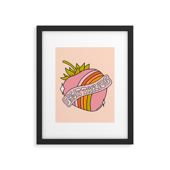Sagittarius Strawberry Framed Art Print Gallery Image 1
