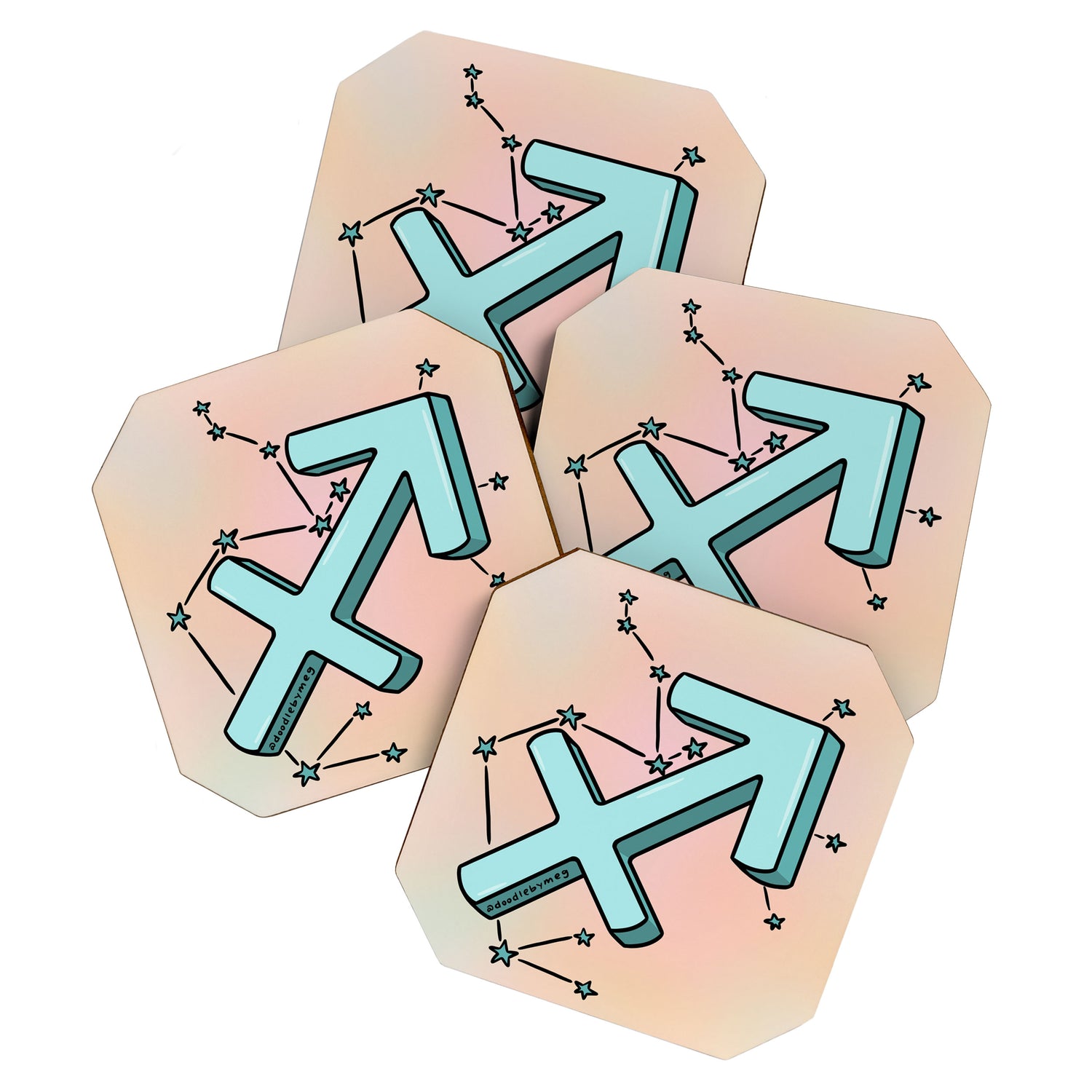 Sagittarius Symbol Coaster Gallery Image 1