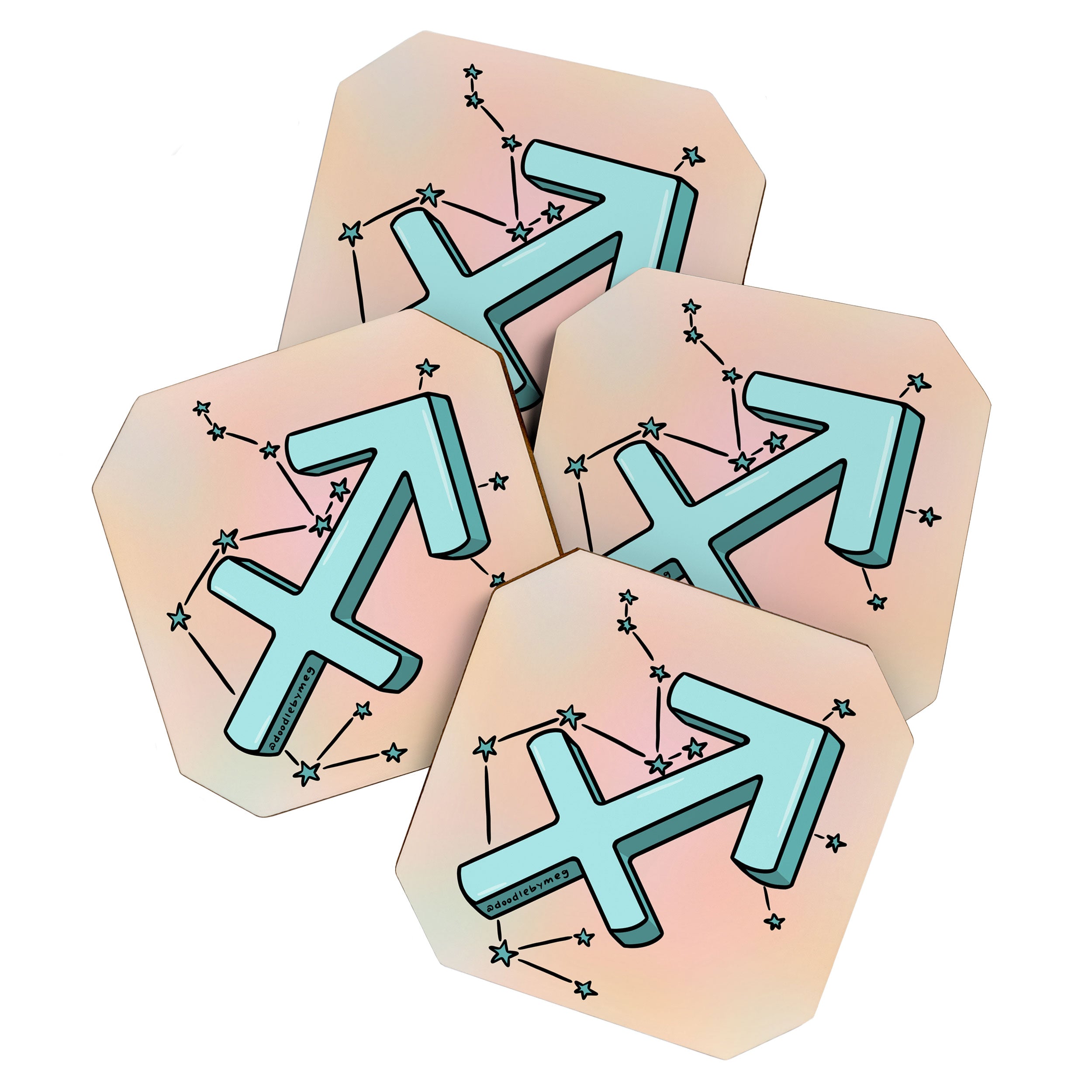 Sagittarius Symbol Coaster Gallery Image 1