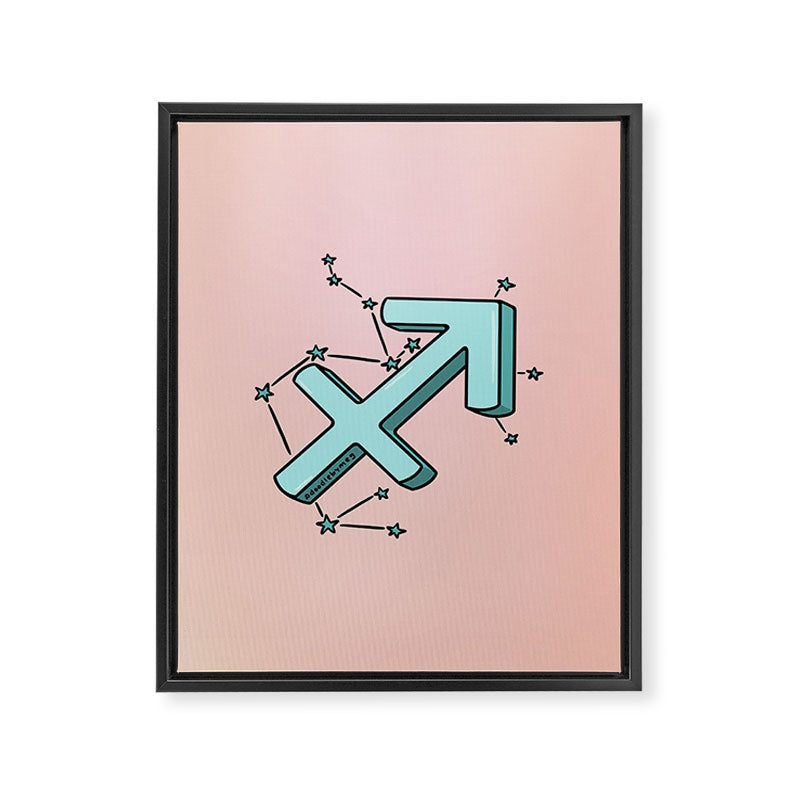 Sagittarius Symbol Framed Canvas Print Gallery Image 8