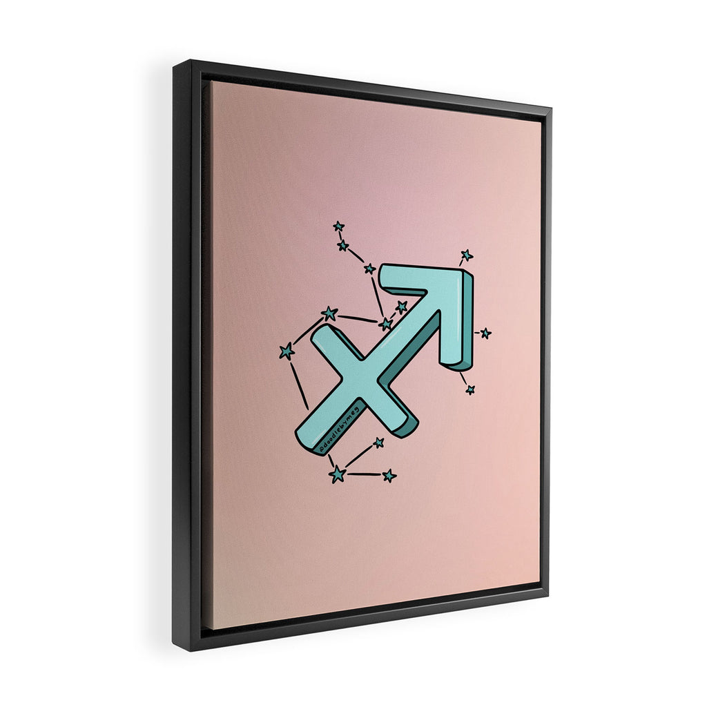 Sagittarius Symbol Framed Canvas Print Gallery Image 2