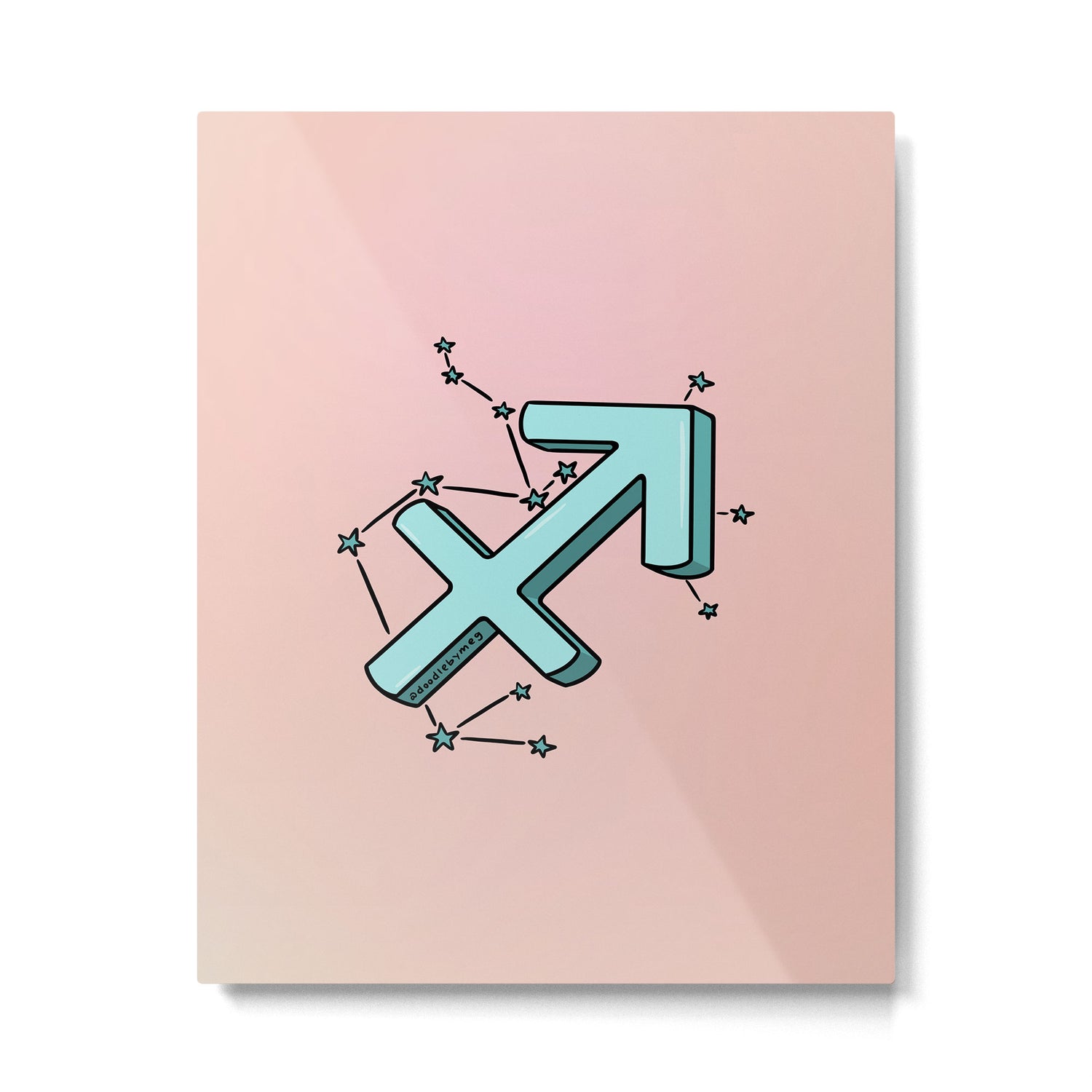 Sagittarius Symbol Metal Print Gallery Image 6