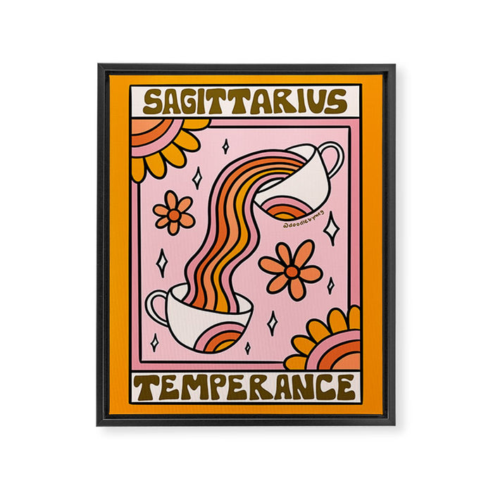 Sagittarius Tarot Card Framed Canvas Print Gallery Image 1