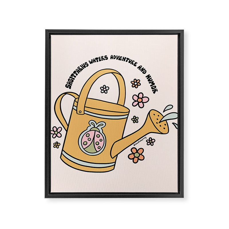 Sagittarius Watering Can Framed Canvas Print Gallery Image 8