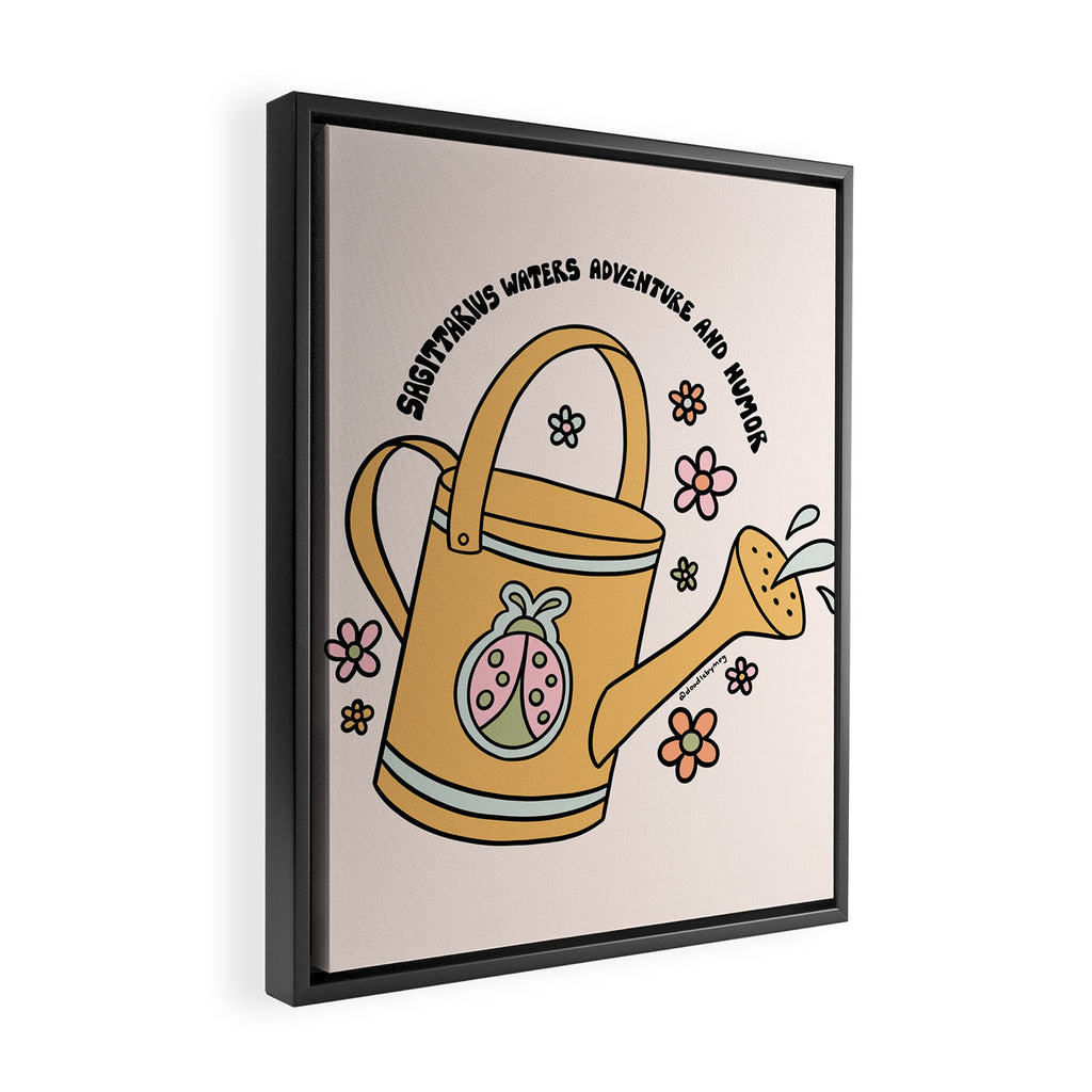 Sagittarius Watering Can Framed Canvas Print Gallery Image 2