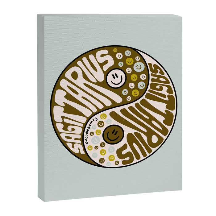Sagittarius Yin Yang Canvas Print Gallery Image 1
