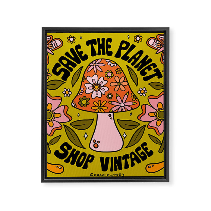 Save The Planet Framed Canvas Print Gallery Image 1