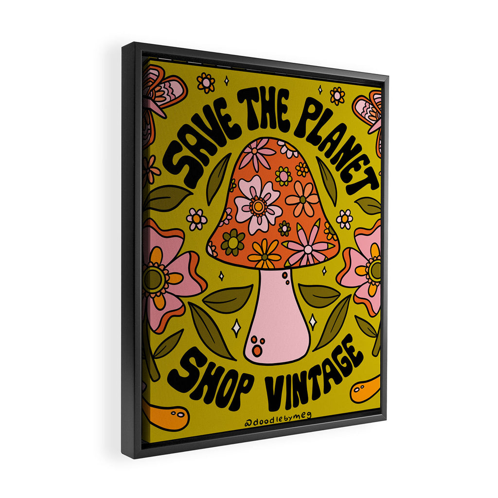 Save The Planet Framed Canvas Print Gallery Image 2