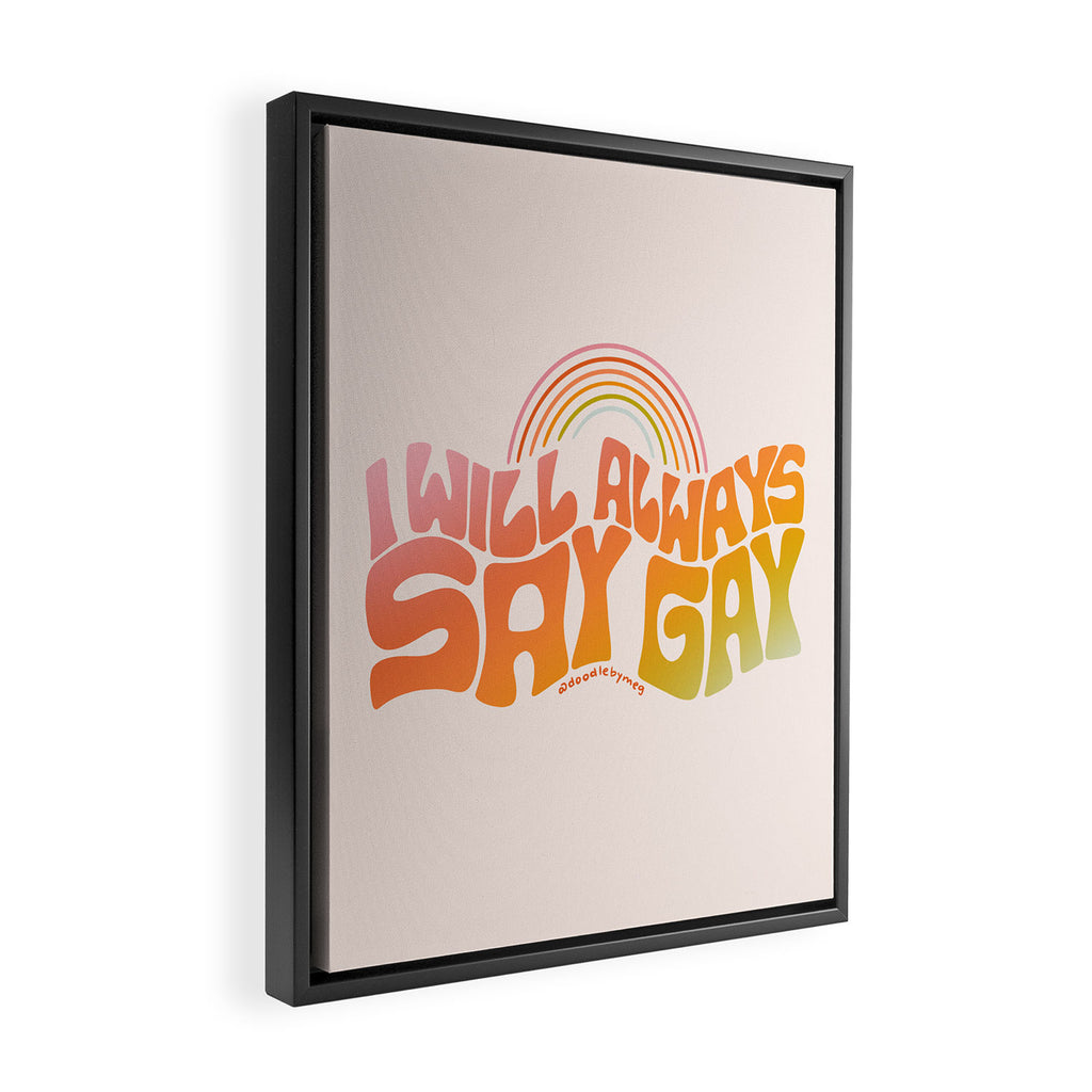 Say Gay Framed Canvas Print Gallery Image 2