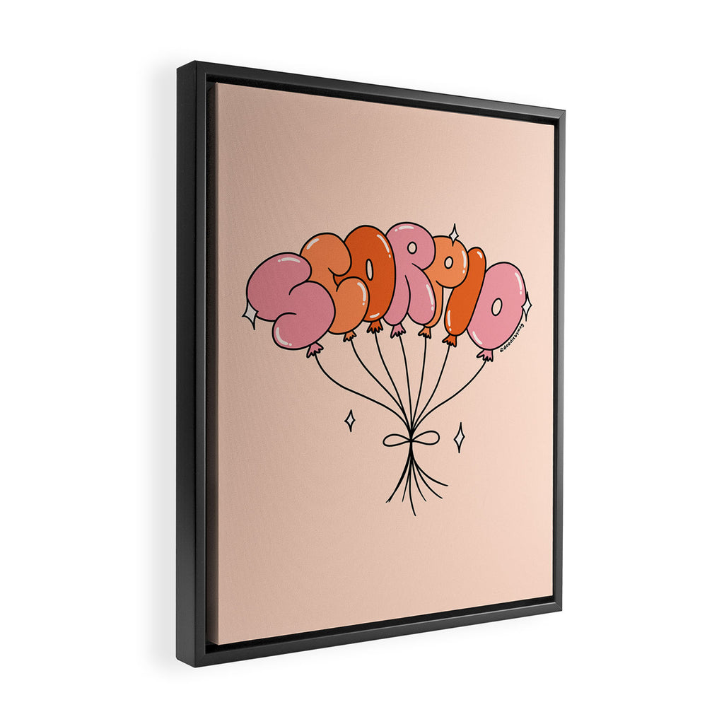 Scorpio Balloons Framed Canvas Print Gallery Image 2
