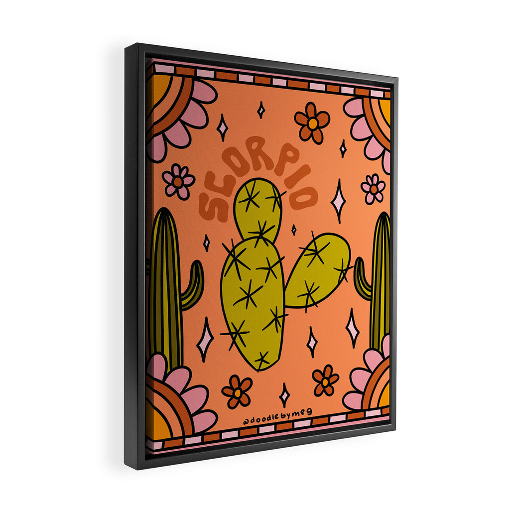 Scorpio Cactus Framed Canvas Print Gallery Image 2